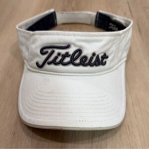 Titleist Cream Visor with Black Logo